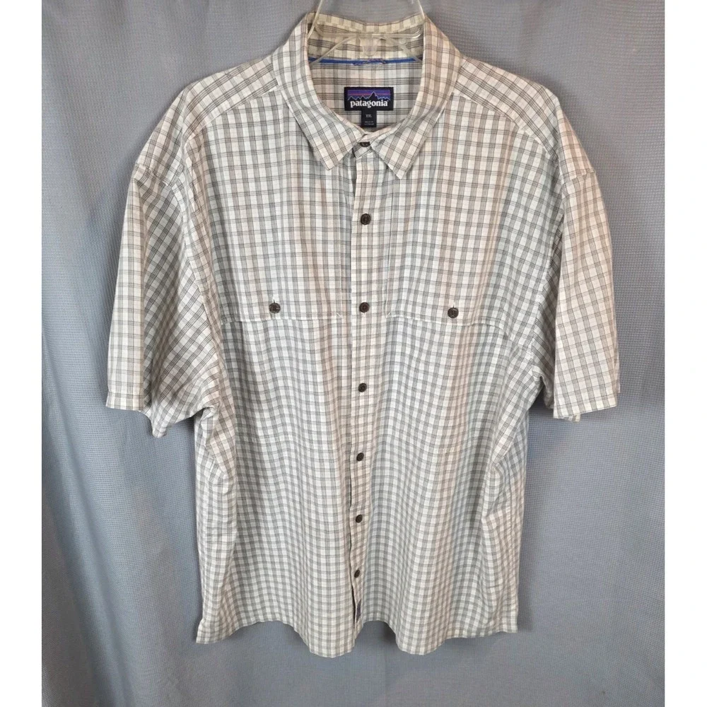 Patagonia Shirt Men's 2XL XXL Plaid Island Hopper Button Down
